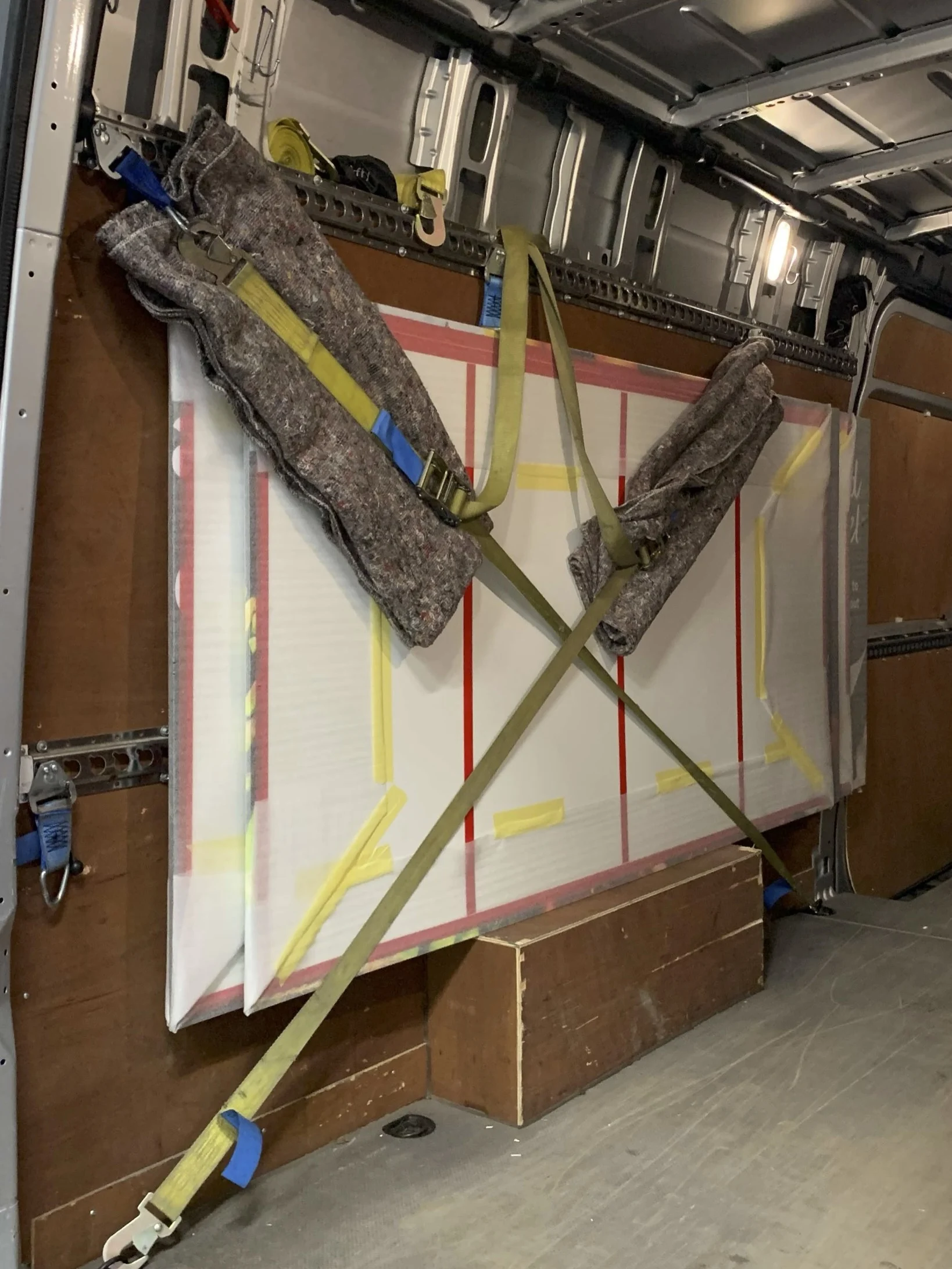 aaa-couriers-hull-signage-secured-with-straps-inside-dedicated-van